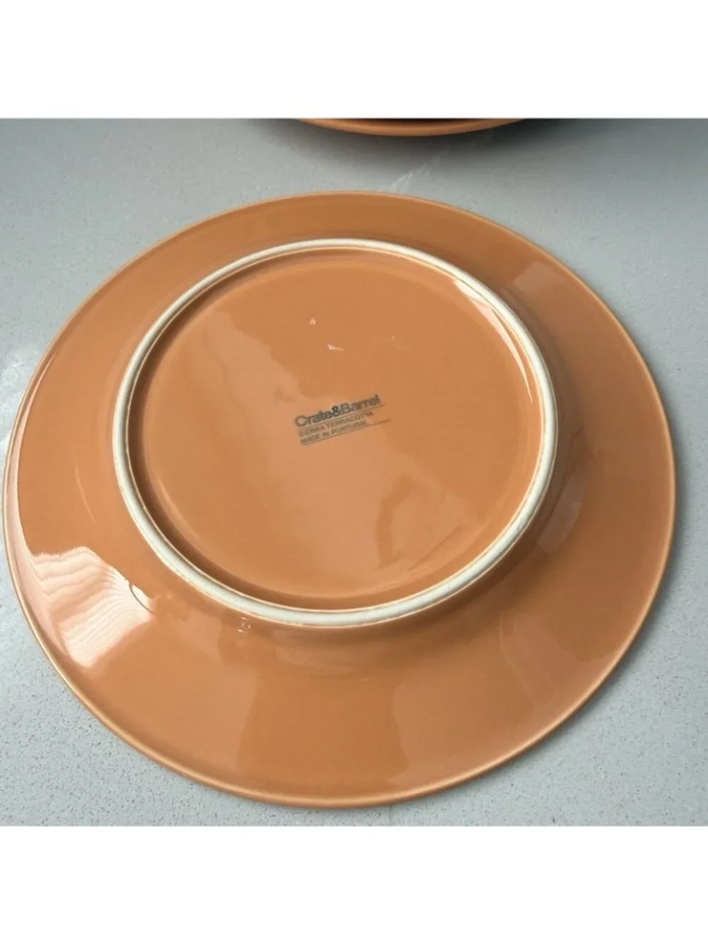 Crate & Barrel Set Of 10 Appetizer Salad Plates Sierra TerraCotta Stoneware 8.25